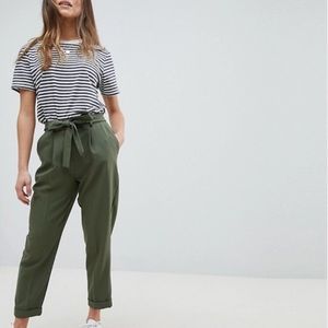 NWT ASOS Olive Green Pant with Tie